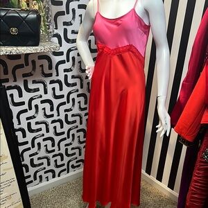 Gianni Bini Pink and Red Maxi Dress
